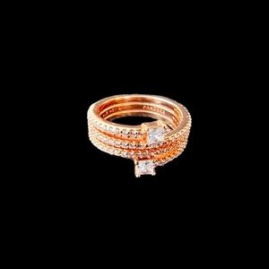Pandora Ring Rose-gold plated Sterling Silver  Size 8 women